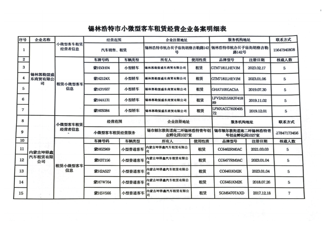 小微型客車(chē)租賃新增車(chē)輛備案表示范文本解析與下載指南